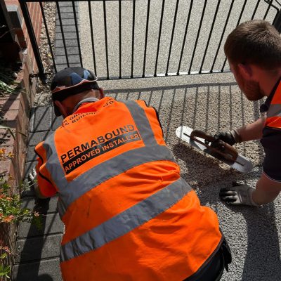 GR Groundworks Installing PERMABOUND Driveway & Garden